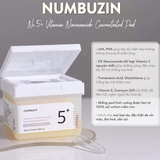 Toner Pad Numbuzin Vitamin Niacinamide Concentrated Pad No.5