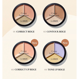 Bảng Che Khuyết Điểm Triệt Sắc 3 Ô Đa Năng The Saem Cover Perfection Triple Pot