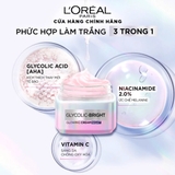 Kem Dưỡng Da Mờ Thâm Nám Ban Đêm L'Oreal Glycolic Bright Glowing Cream Night