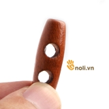 Cúc gỗ dài 2 lỗ 3cm trang trí (gói 10 cái)