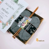 Set đan len cơ bản dành cho người mới Milk 125gr Kim đan gỗ