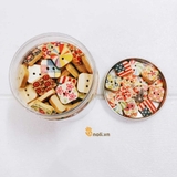 Cúc gỗ trang trí 15mm (gói 10 cái)