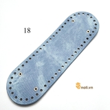 Đế túi bầu dục da PU đục lỗ sẵn 25x12cm