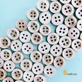 Cúc gỗ vintage 4 lỗ (gói 10 cái)
