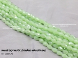 Túi hạt pha lê giọt nước lỗ thẳng màu sữa đục tự làm DIY handmade