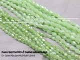 Túi hạt pha lê giọt nước lỗ thẳng màu sữa đục tự làm DIY handmade