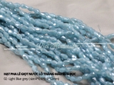 Túi hạt pha lê giọt nước lỗ thẳng màu sữa đục tự làm DIY handmade