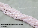 Túi hạt pha lê giọt nước lỗ thẳng màu sữa đục tự làm DIY handmade