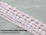Túi hạt pha lê giọt nước lỗ thẳng màu sữa đục tự làm DIY handmade
