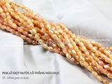 Túi hạt pha lê giọt nước lỗ thẳng màu sữa đục tự làm DIY handmade