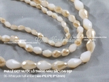 Túi hạt pha lê giọt nước lỗ thẳng màu sữa đục tự làm DIY handmade