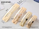 Kẹp bật chữ nhật mạ kim mạ trắng