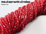 Dây pha lê giọt nước lỗ thẳng màu sắc loại đẹp tự làm DIY handmade