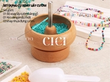 Set bát xoay lấy cườm (gỗ)