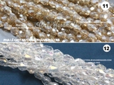 Dây pha lê giọt nước lỗ thẳng ánh AB tự làm DIY handmade