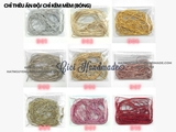 Túi 10g chỉ thêu ấn độ dạng kẽm tròn 1mm bóng (shine) mềm