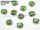 Đá tròn 12mm có viền đá nhỏ cùng màu
