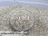 Cườm tròn lõi vuông bạc 2mm