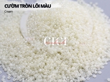 Cườm tròn đục lõi màu/cườm thạch 2mm