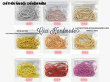 Túi 10g chỉ thêu ấn độ dạng kẽm tròn 1mm lì (matte) mềm