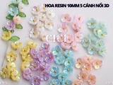 Hoa nhựa 5 cánh nổi 3D - 10mm