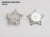Đá ngôi sao 3 tầng đế bạc