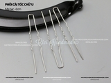 Set 10c Phôi cài tóc chữ U (đen), phụ kiện cô dâu NK Hàn Quốc