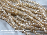 Dây pha lê giọt nước lỗ thẳng ánh AB tự làm DIY handmade