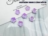 Hoa nhựa 5 cánh nổi 3D - 10mm