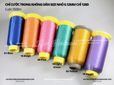 Chỉ cước màu thêu, đính nhiều màu trong không dãn size nhỏ 0.12mm
