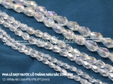 Túi hạt pha lê giọt nước lỗ thẳng ánh AB