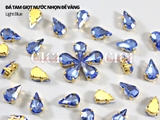Túi 10 hạt đá giọt nước đế vàng 6*10mm