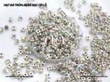 Túi 50-100 hạt đá tròn màu AB có đế lỗ khâu