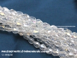 Dây pha lê giọt nước lỗ thẳng ánh AB tự làm DIY handmade