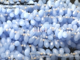 Pha lê giọt nước lỗ ngang màu sữa/pastel 6*12mm