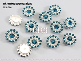 Đá hướng dương 3 tầng đế trắng/vàng
