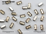 Túi 10 hạt đá chữ nhật dài cao cấp, đế trắng có lỗ khâu
