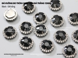Đá vuông bo tròn cạnh viền đá trắng đế BẠC 12mm