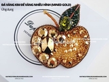 Hạt đá vàng kim đế vàng nhiều hình (Mined gold)