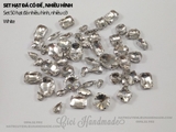 Set hạt đá có đế lỗ khâu nhiều hình