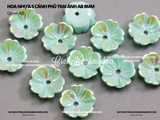 Túi 20 hạt hoa nhựa 5 cánh phủ trai ánh AB size 10mm