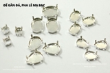 Túi 10 đế gắn đá, pha lê mạ bạc và vàng