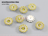 Đá hướng dương 3 tầng đế trắng/vàng