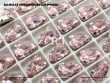 Túi 2 hạt đá pha lê hình khiên K9 size 9*14mm cao cấp đế dày không gỉ