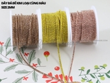 Túi 3m Dây đá đế kim loại cùng màu size 2mm