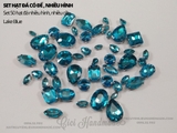 Set hạt đá có đế lỗ khâu nhiều hình