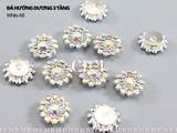 Đá hướng dương 3 tầng đế trắng/vàng