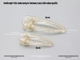 Phôi kẹp tóc mái nhựa trong cao cấp NK Hàn Quốc