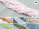 Túi hạt pha lê giọt nước lỗ thẳng màu sữa đục tự làm DIY handmade
