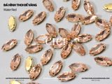 Túi 5-10 hạt đá hình thoi đế vàng có lỗ khâu